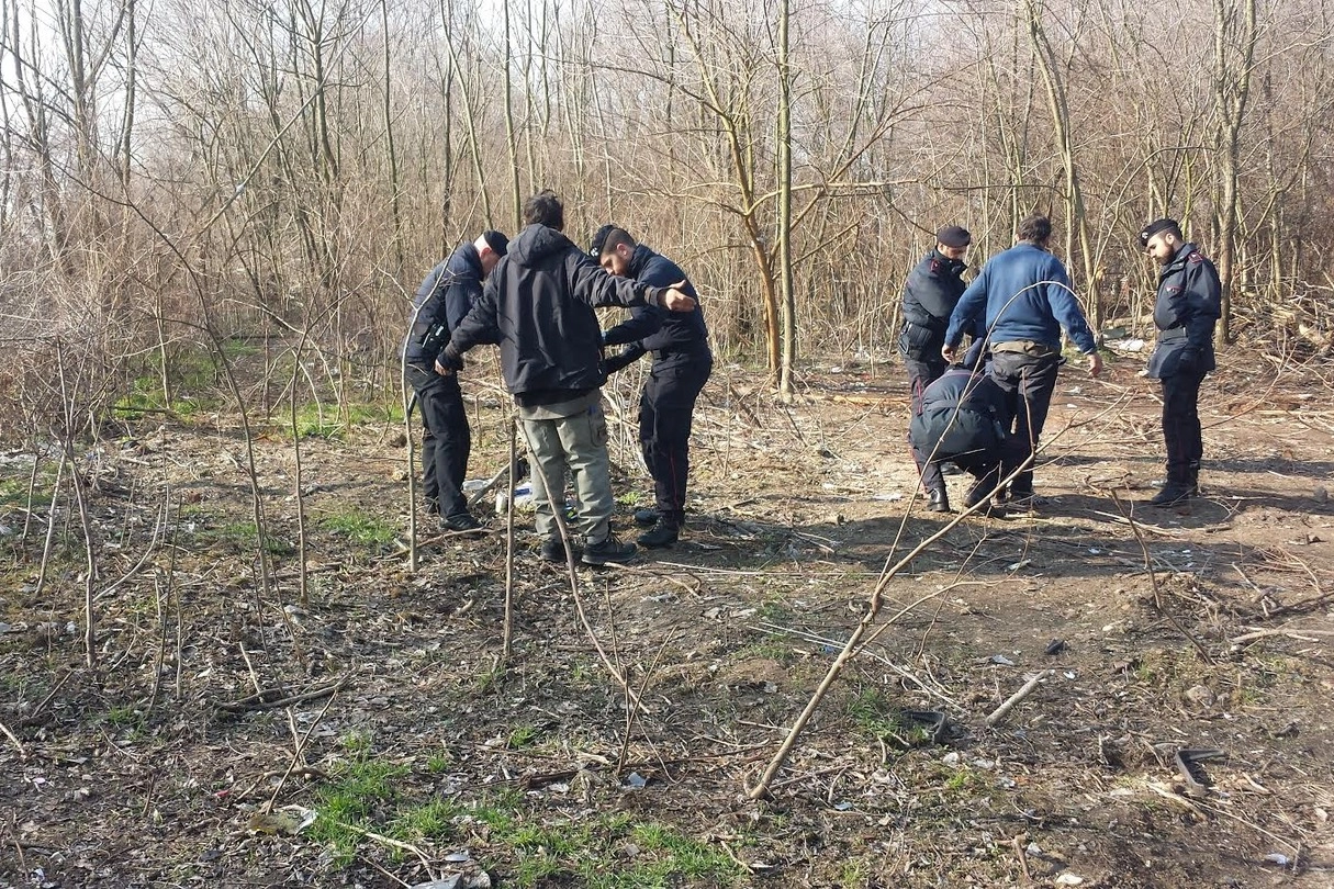Controlli nel bosco della droga