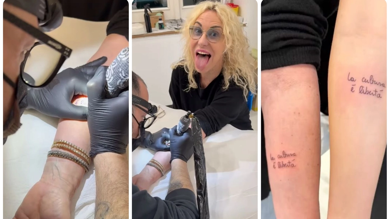 Antonella Clerici, il suo primo tatuaggio insieme alla figlia Maelle, 16 anni (Frame video Instagram)