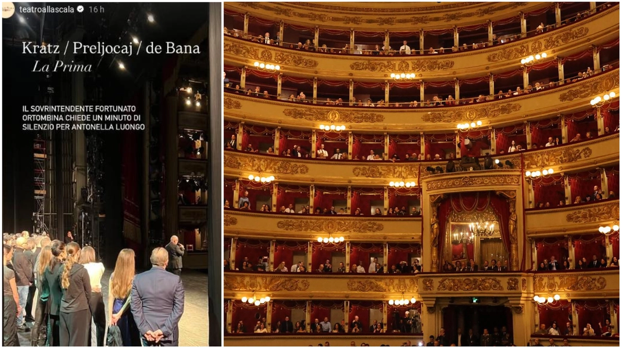 A sinistra la foto condivisa su Instagram dal Teatro alla Scala, a destra una foto di archivio del Piermarini A sinistra la foto condivisa su Instagram dal Teatro alla Scala, a destra una foto di archivio del Piermarini
