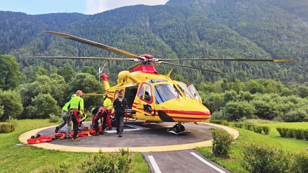 Elisoccorso in azione in una foto di archivio