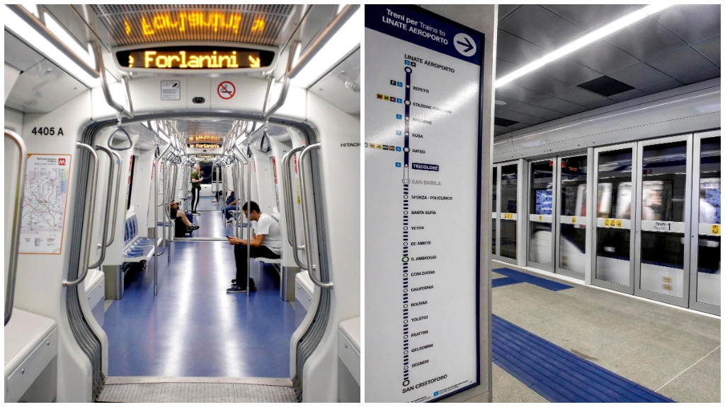 La linea blu della metropolitana milanese