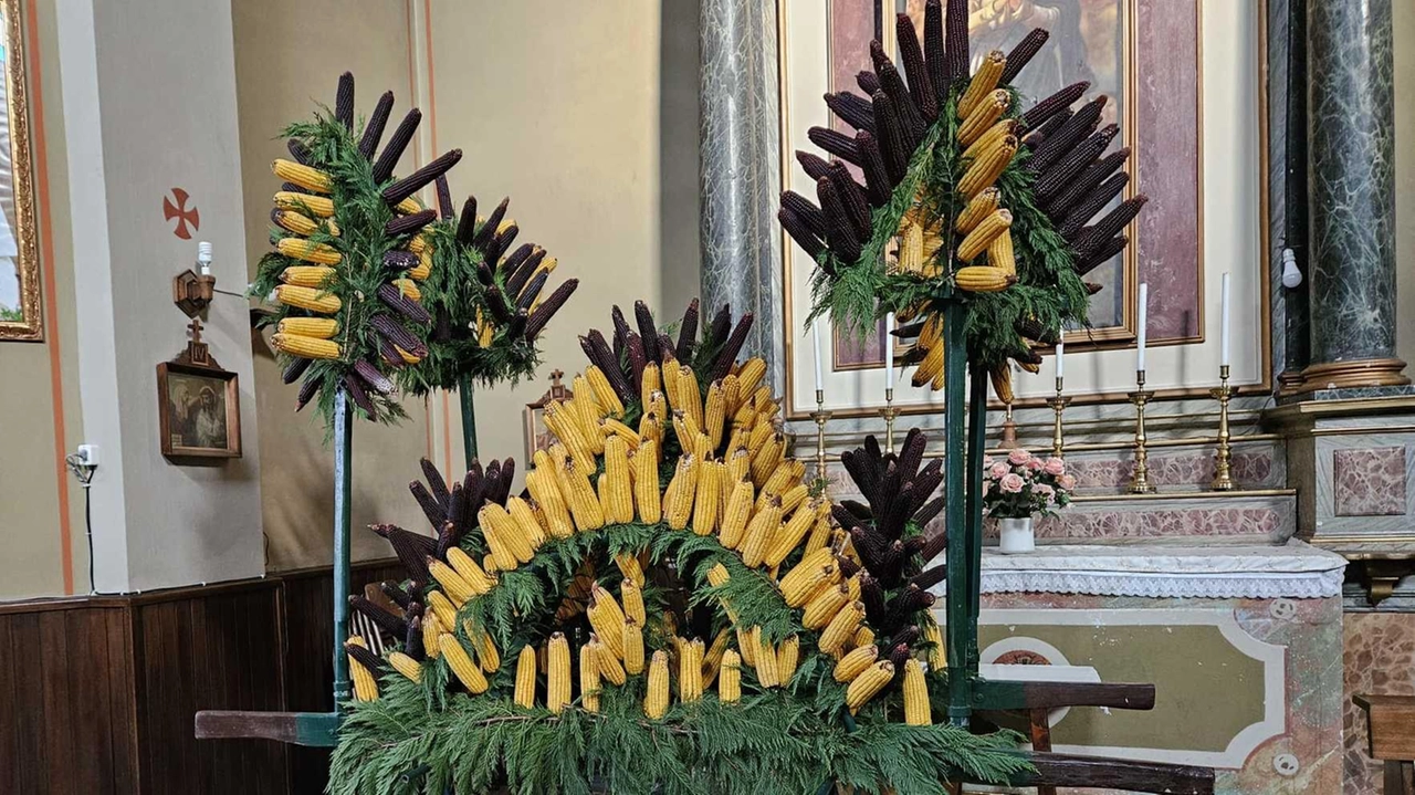 La miniatura del Duomo realizzata utilizzando le pannocchie del granoturco coltivato nei campi di Angera La miniatura del Duomo realizzata utilizzando le pannocchie del granoturco coltivato nei campi di Angera