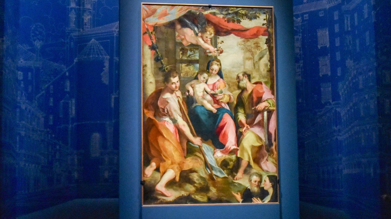 “La Madonna di San Simone“ di Federico Barocci a Palazzo Marino L’allestimento scenografico è stato firmato dall’architetto Franco Achilli “La Madonna di San Simone“ di Federico Barocci a Palazzo Marino L’allestimento scenografico è stato firmato dall’architetto Franco Achilli