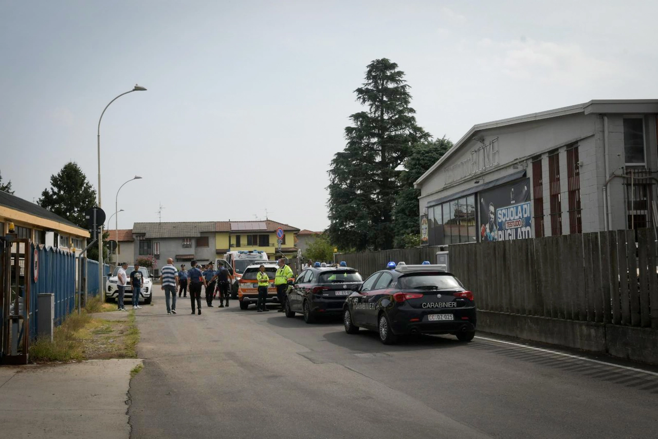 Il luogo della sparatoria nei pressi della scuola di pugilato Testudo, a Cernusco sul Naviglio (Andrea Canali)