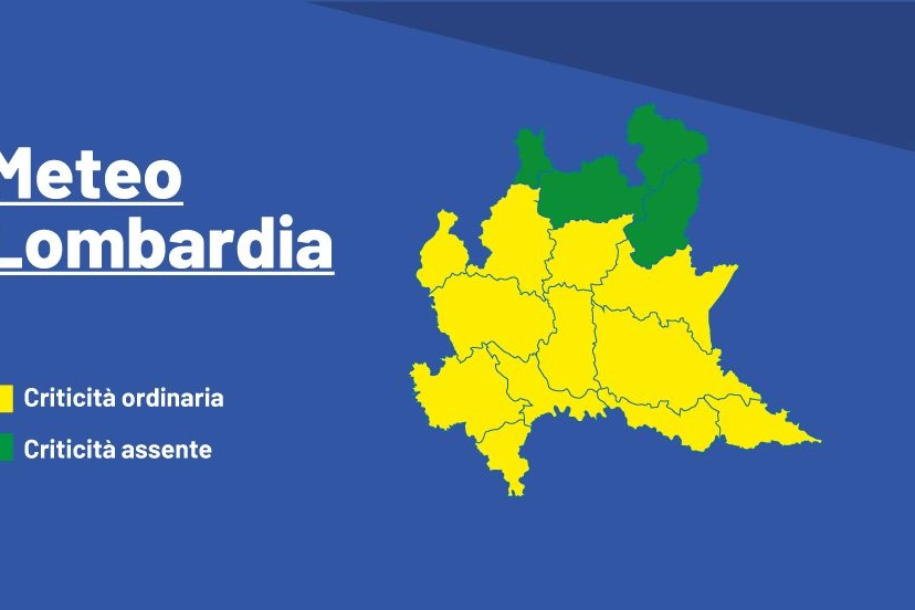 Mappa dell'allerta meteo in Lombardia