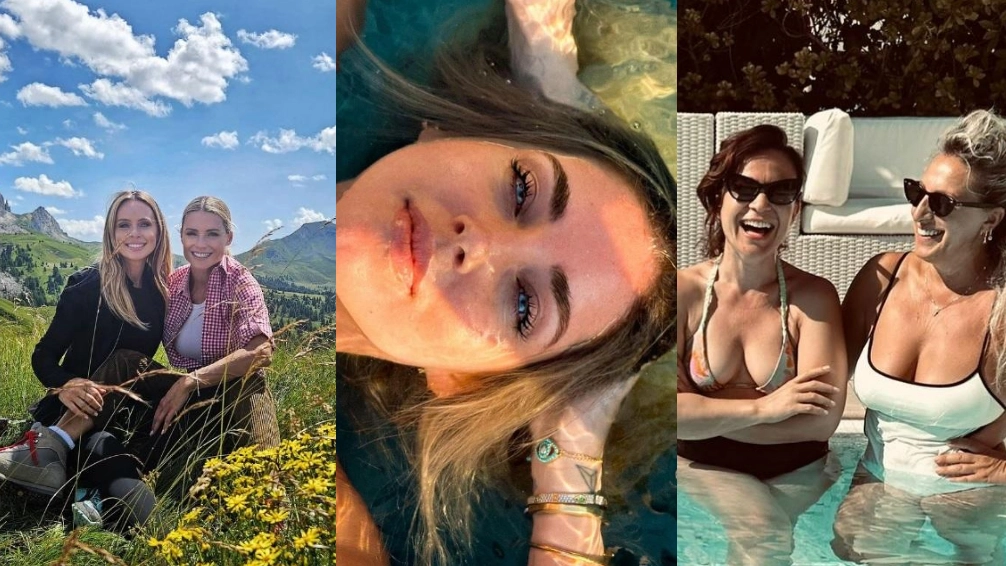 Michelle Hunziker e Serena Autieri (Instagram @michellehunziker), Chiara Ferragni in Grecia (Instagram @chiaraferragni) e Katia Follesa insieme a Valeria Graci (Instagram @katioska76) Michelle Hunziker e Serena Autieri (Instagram @michellehunziker), Chiara Ferragni in Grecia (Instagram @chiaraferragni) e Katia Follesa insieme a Valeria Graci (Instagram @katioska76)