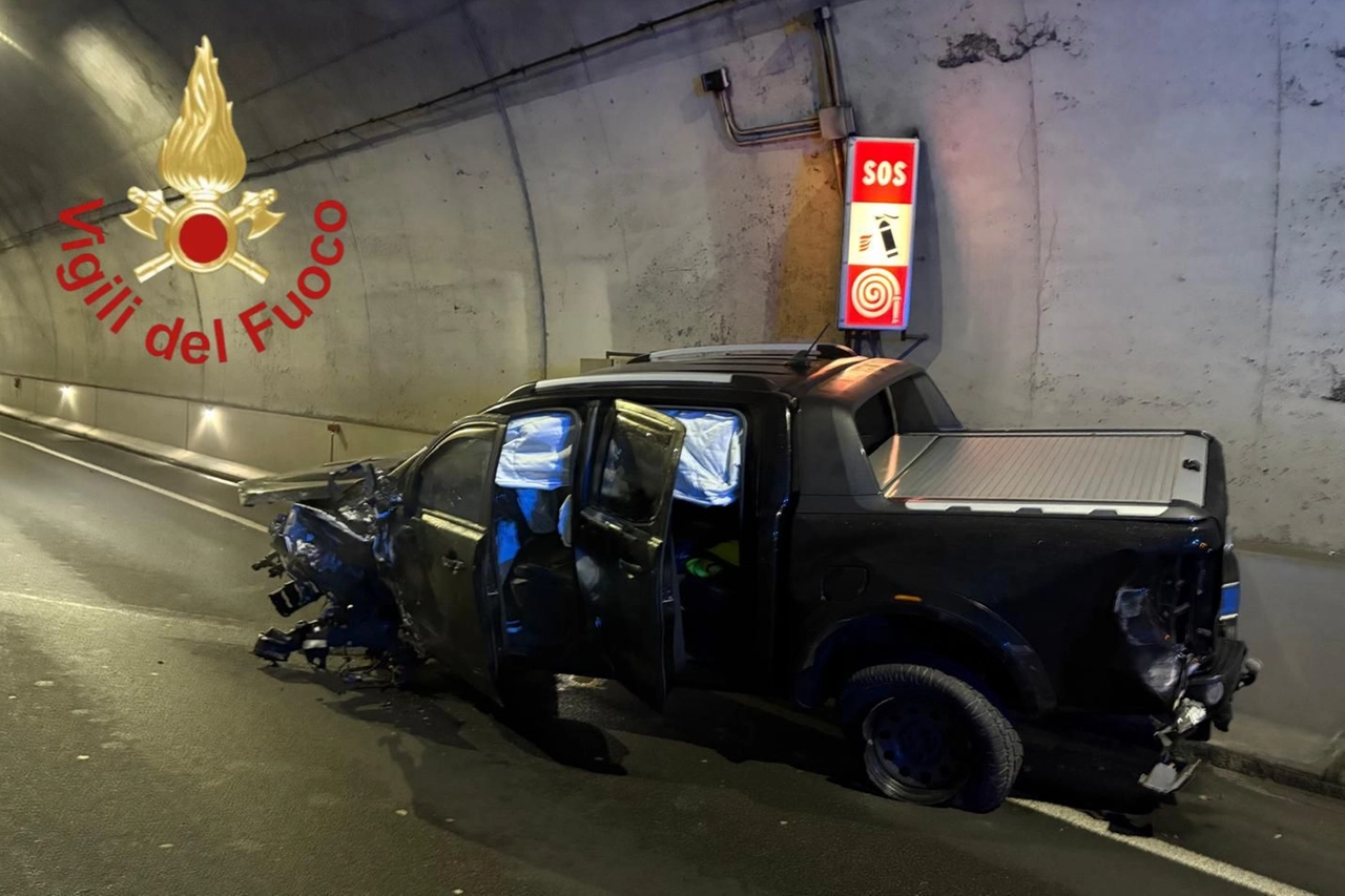Il Pickup Ford coinvolto nel primo schianto frontale