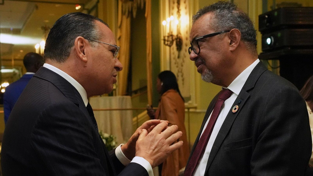 Il vice presidente di Gruppo San Donato, Kamel Ghribi, durante l’Assemblea generale dell’Onu, ha incontrato Tedros Ghebreyesus
