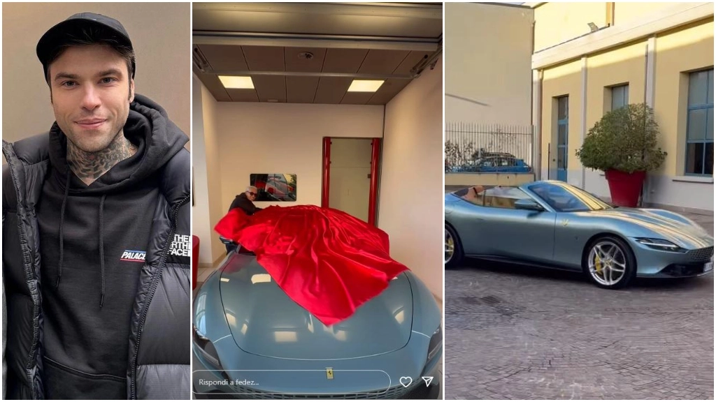 Il rapper e presentatore tv posta su Instagram l’acquisto del bolide di Maranello, che si aggiunge a una già ricca collezione