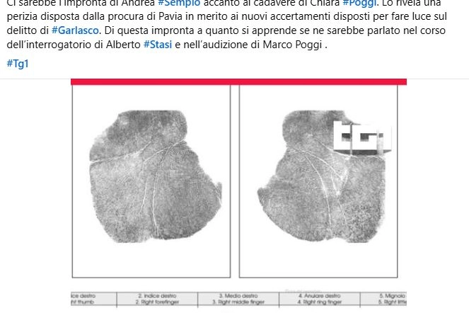 Il post del Tg sul delitto di Garlasco