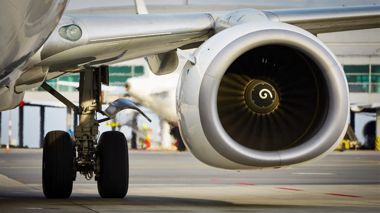 La turbina di un motore a reazione