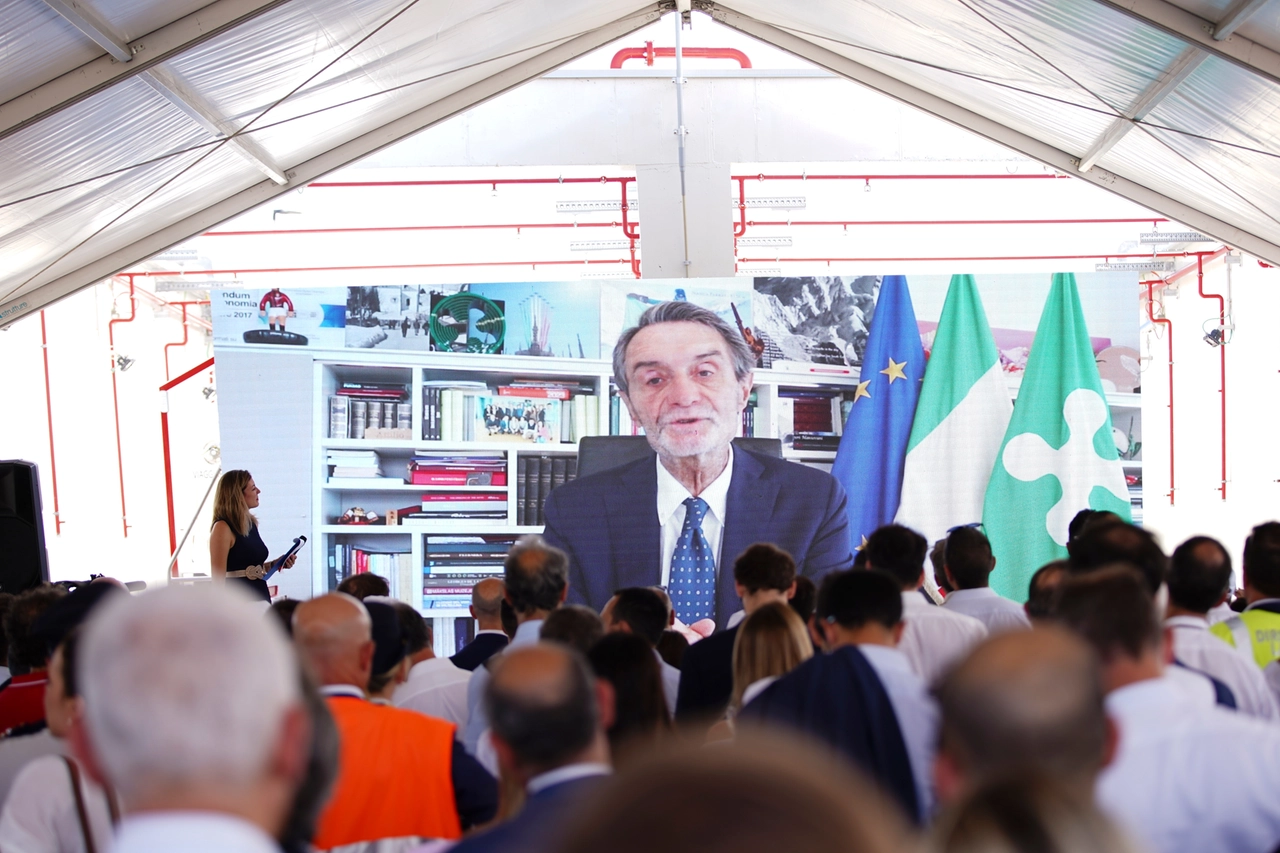 Il presidente Attilio Fontana collegato da remoto