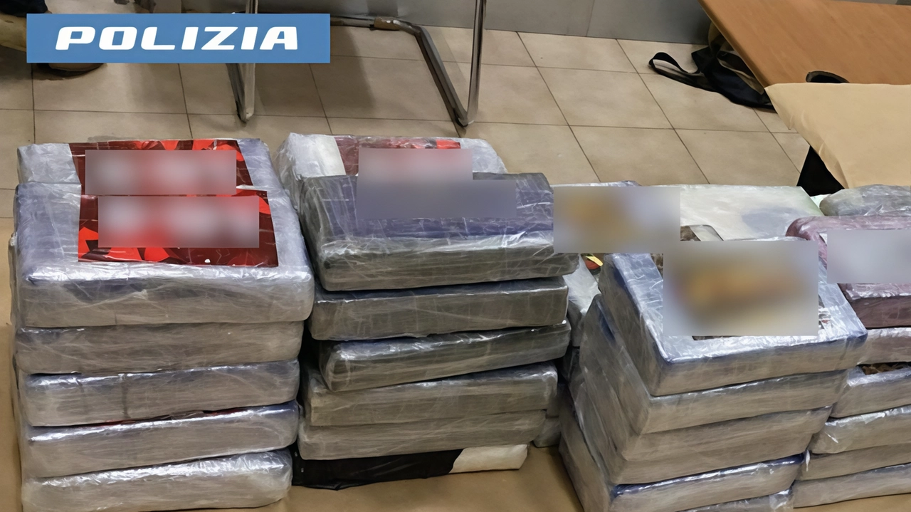 I panetti di cocaina sequestrati dalla Squadra mobile a Sorisole I panetti di cocaina sequestrati dalla Squadra mobile a Sorisole