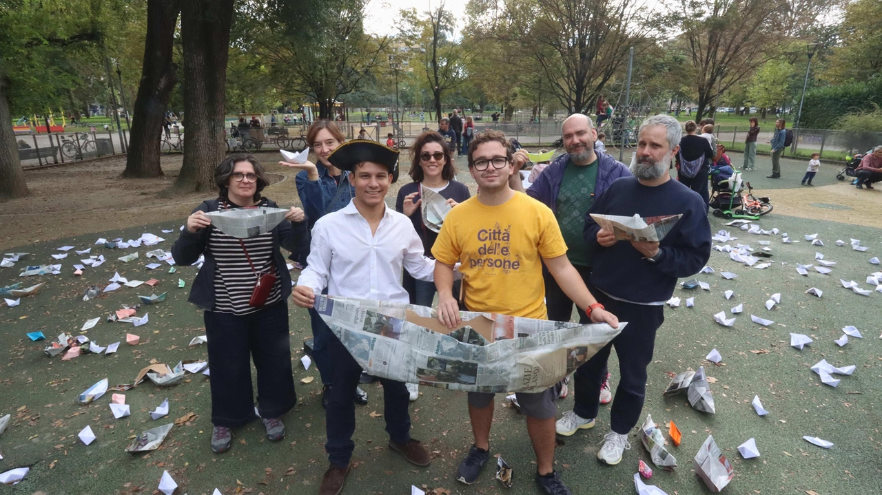 Un momento del flash mob organizzato al parco Don Giussani Un momento del flash mob organizzato al parco Don Giussani