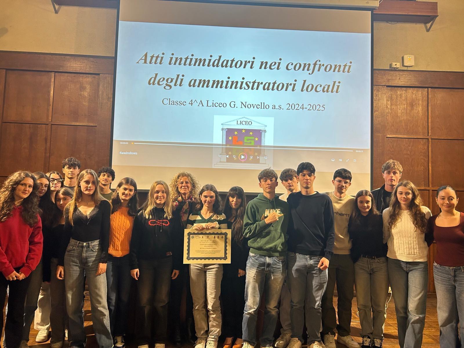 Sindaci minacciati. Fenomeno in crescita. Studenti sensibilizzati Sindaci minacciati. Fenomeno in crescita. Studenti sensibilizzati
