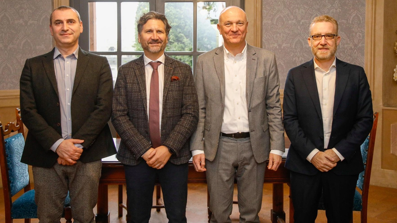 Da sinistra Giacomo Di Foggia, Paolo Bianchi, Alberto Landonio e Davide Simone Da sinistra Giacomo Di Foggia, Paolo Bianchi, Alberto Landonio e Davide Simone