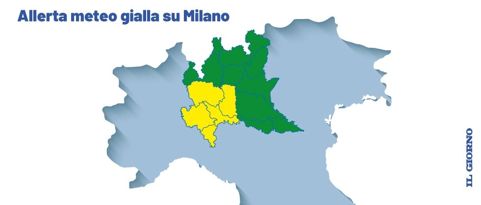 Allerta meteo gialla su Milano per lunedì 22 aprile