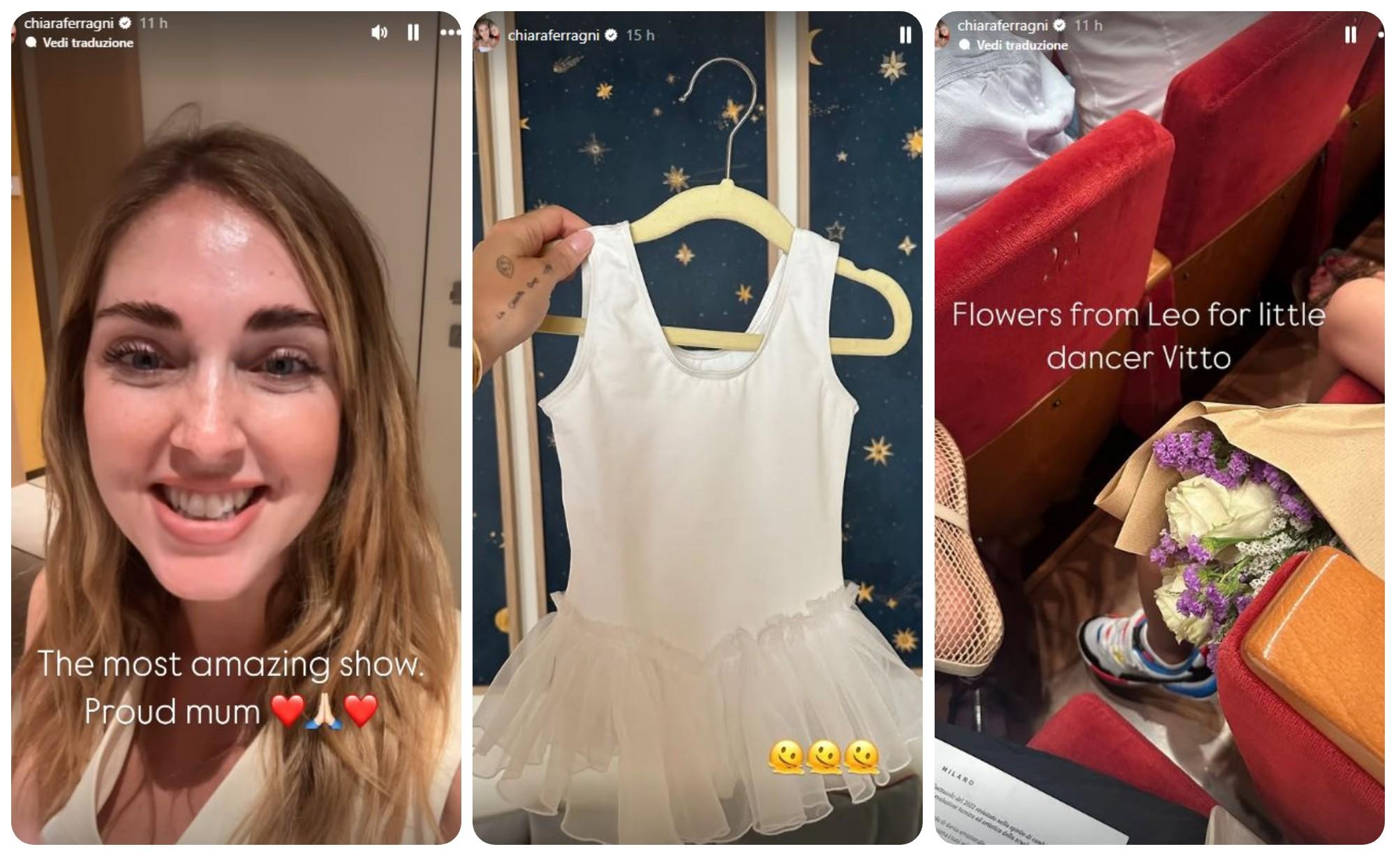 chiara ferragni al primo saggio di danza di vittoria l8217emozione il tut249 le lacrime e i fiori di leone