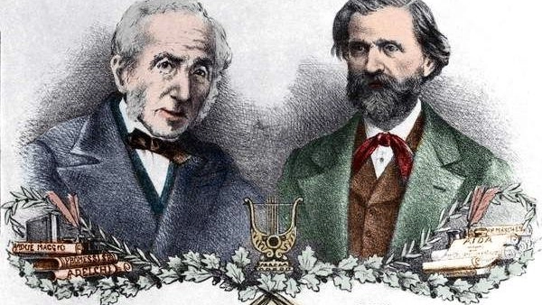 Alessandro Manzoni (Milano, 7 marzo 1785-22 maggio 1873) e Giuseppe Verdi (Roncole, 10 ottobre 1813-Milano 27 gennaio 1901)