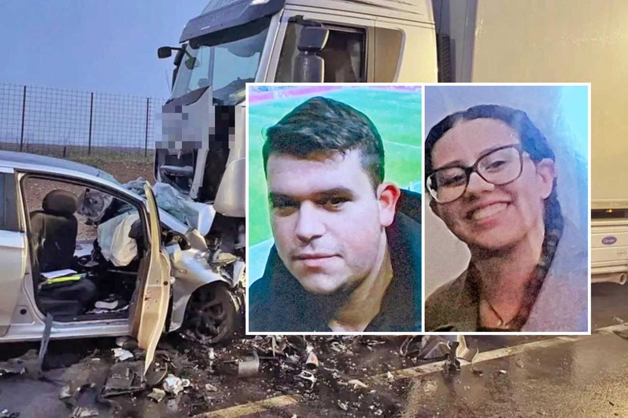 L'incidente a Cavenago. Nel riquadro, Riccardo Gualandris e Nora Jawad