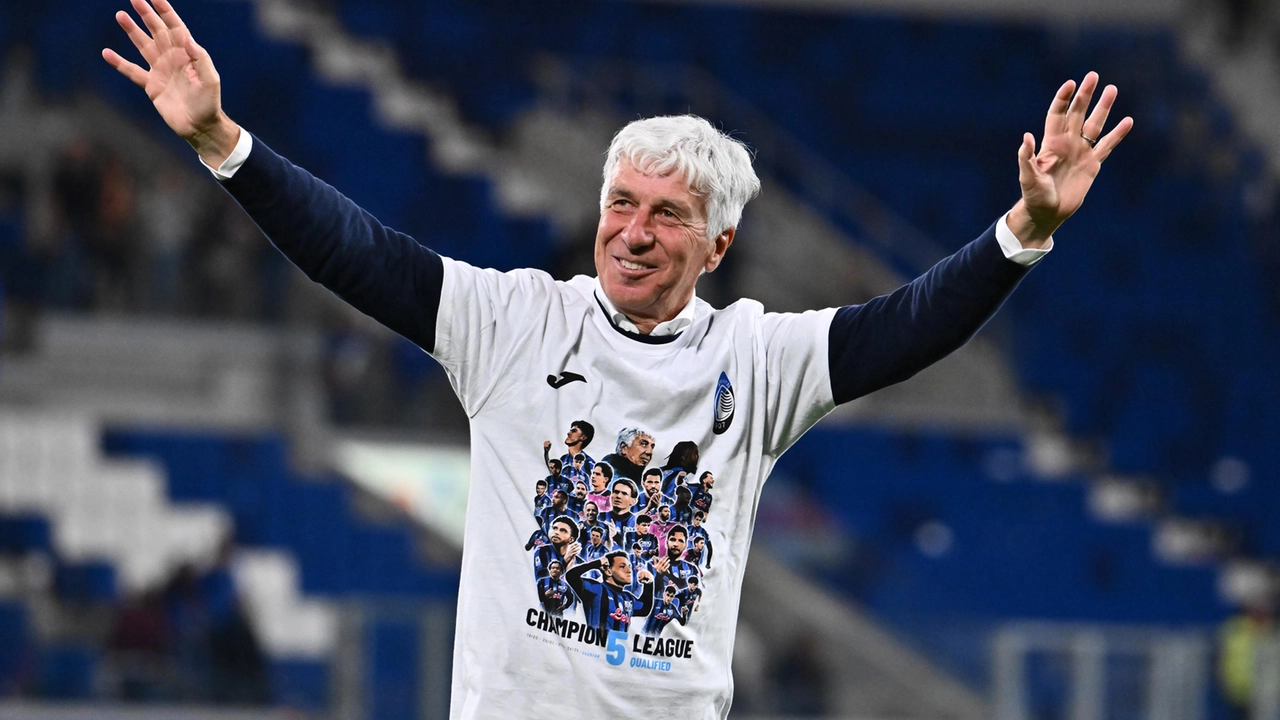 Gian Piero Gasperini festeggia la quinta qualificazione in Champions League dal 2019