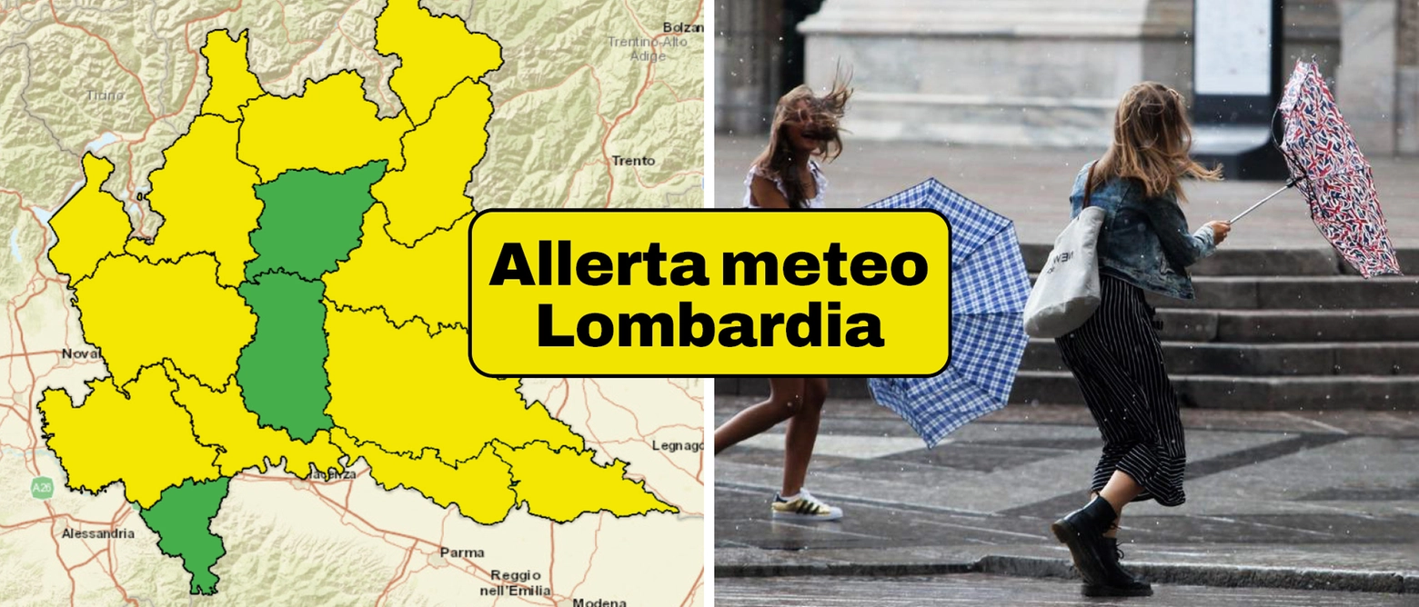 Lombardia: allerta meteo gialla per vento forte e rischio temporali. La mappa
