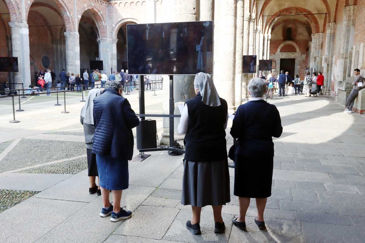 Milano 09052024 DON GIUSSANI Apertura causa di beatificazione in SAnt Ambrogio con Arcivescovo Mario Delpini foto ANSA PAOLO SALMOIRAGO