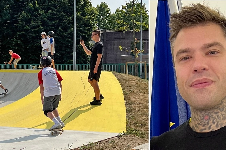 Rozzano, inaugurato il Fedez skatepark