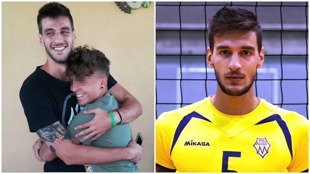 Due immagini di Danilo Cremona, morto a 32 anni