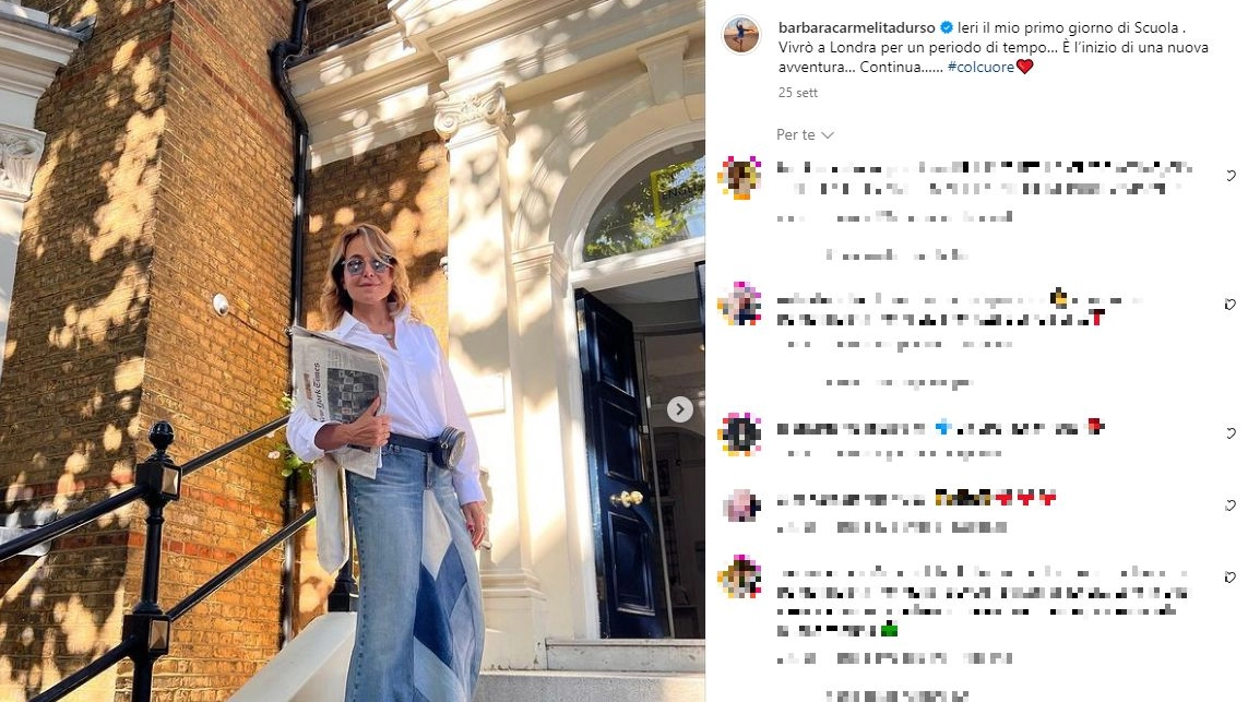 Barbara D'Urso a Londra (Foto Instagram)