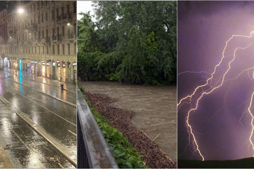 Maltempo a Milano: le immagini spettacolari del nubifragio che nella notte si è abbattuto sulla città
