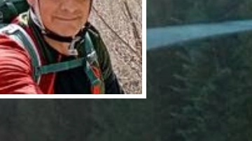 Soccorsi dopo un incidente in montagna; nel riquadro, Antonello Manca