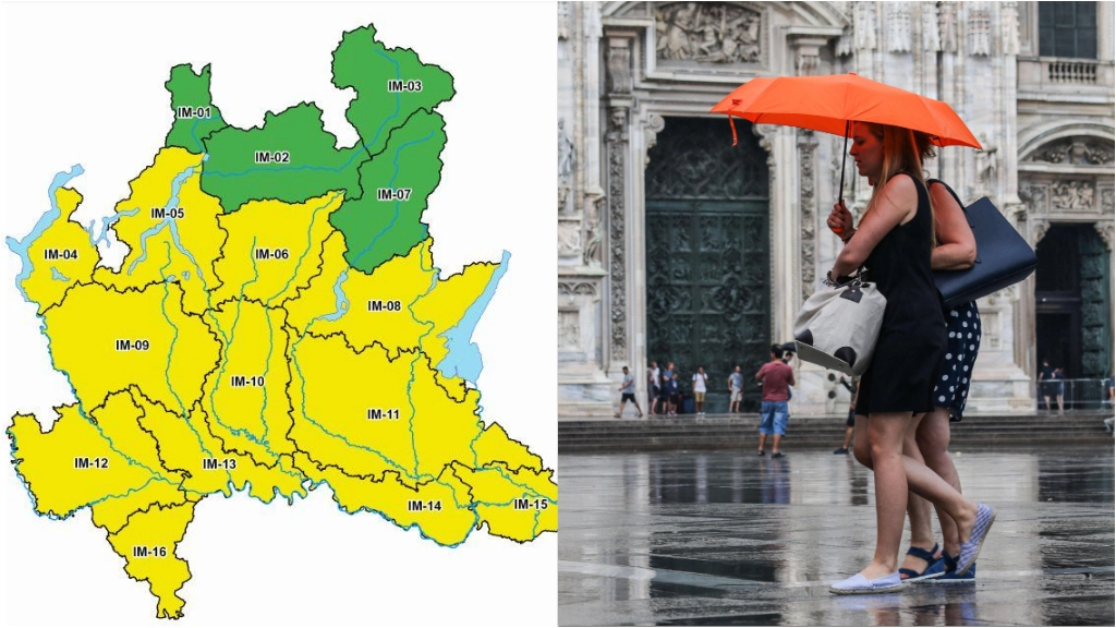Milano e Lombardia, allerta gialla: possibili rovesci temporali il 14 e 15 agosto