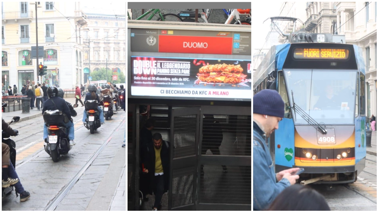 Giornata nera a Milano sul fronte trasporto pubblico e traffico Giornata nera a Milano sul fronte trasporto pubblico e traffico