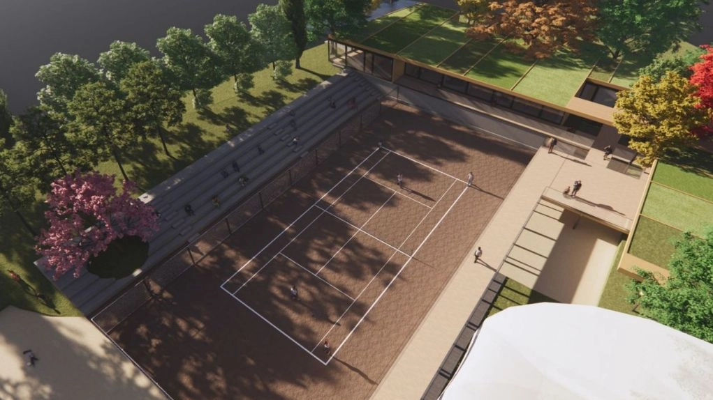 Rendering campi tennis Schiavone Team Lab a Varese