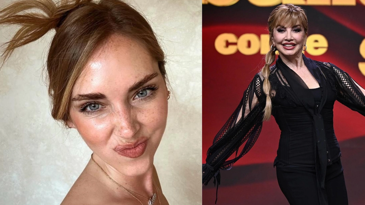 Chiara Ferragni in una recente foto sul suo profilo Instagram e Milly Carluci, presentatrice di Ballando con le stelle Chiara Ferragni in una recente foto sul suo profilo Instagram e Milly Carluci, presentatrice di Ballando con le stelle