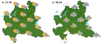 Le previsioni per oggi, mercoledì 12 giugno: previste forti precipitazioni in serata