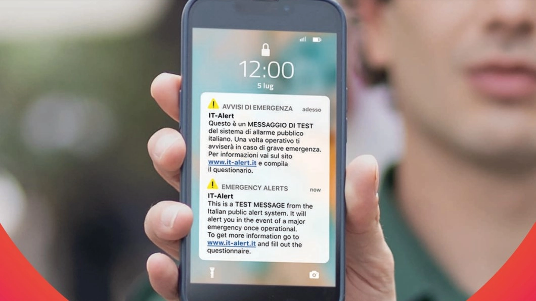 Un messaggio "IT-Alert" (Immagine d'archivio Un messaggio "IT-Alert" (Immagine d'archivio