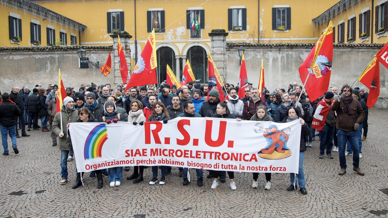 I lavoratori della Siae in protesta I lavoratori della Siae in protesta
