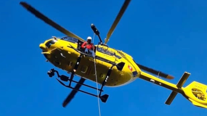 I soccorritori dell'eliambulanza