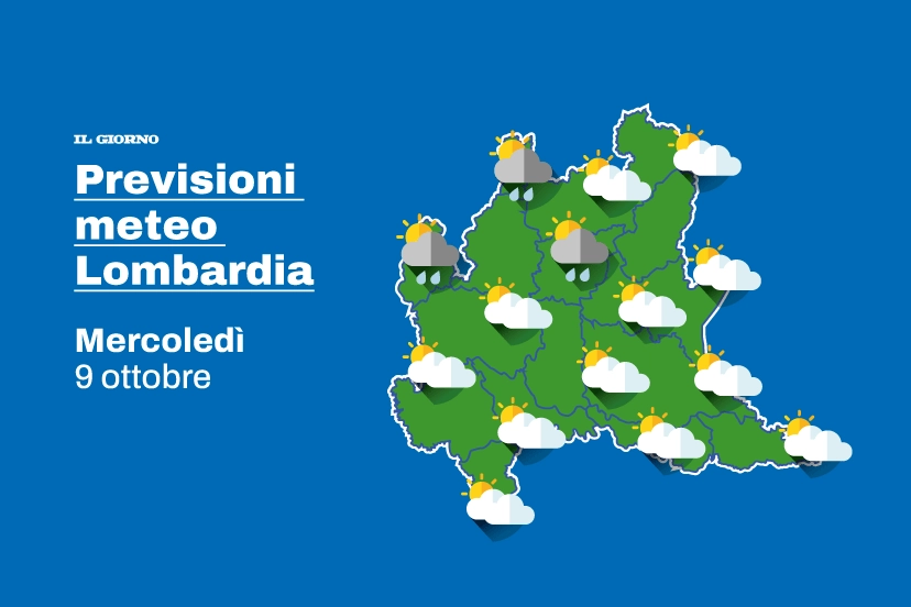 Le previsioni per mercoledì 9 ottobre