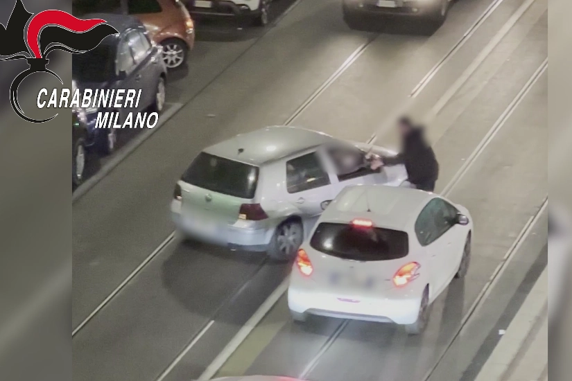 Un frame da un video diffuso dai carabinieri