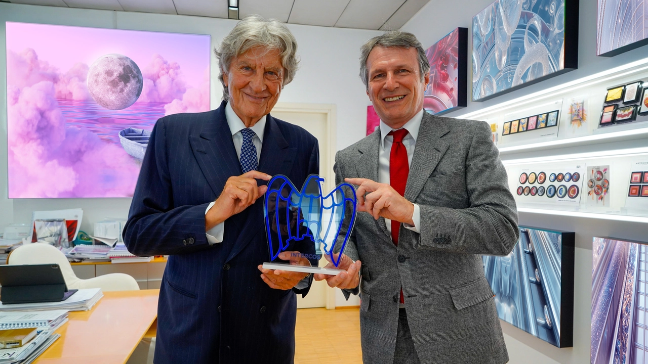Dario Ferrari, fondatore e presidente di Intercos con Alessandro Spada, presidente Assolombarda Dario Ferrari, fondatore e presidente di Intercos con Alessandro Spada, presidente Assolombarda