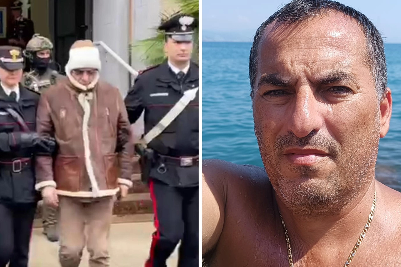 L'arresto di Massimo Messina Denaro e, a destra, Massimo Gentile (in una foto pubblicata del suo profilo Facebook)