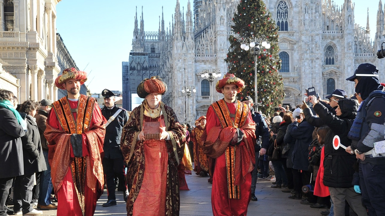 Il corteo dei Magi a Milano per l'Epifania Il corteo dei Magi a Milano per l'Epifania