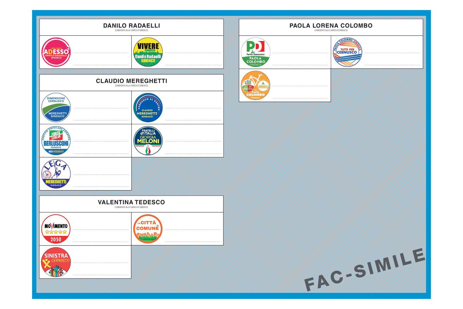 Come si vota alle elezioni comunali in Lombardia del 2025: i fac simile delle schede di Cernusco, Desio, Rozzano e Saronno Come si vota alle elezioni comunali in Lombardia del 2025: i fac simile delle schede di Cernusco, Desio, Rozzano e Saronno