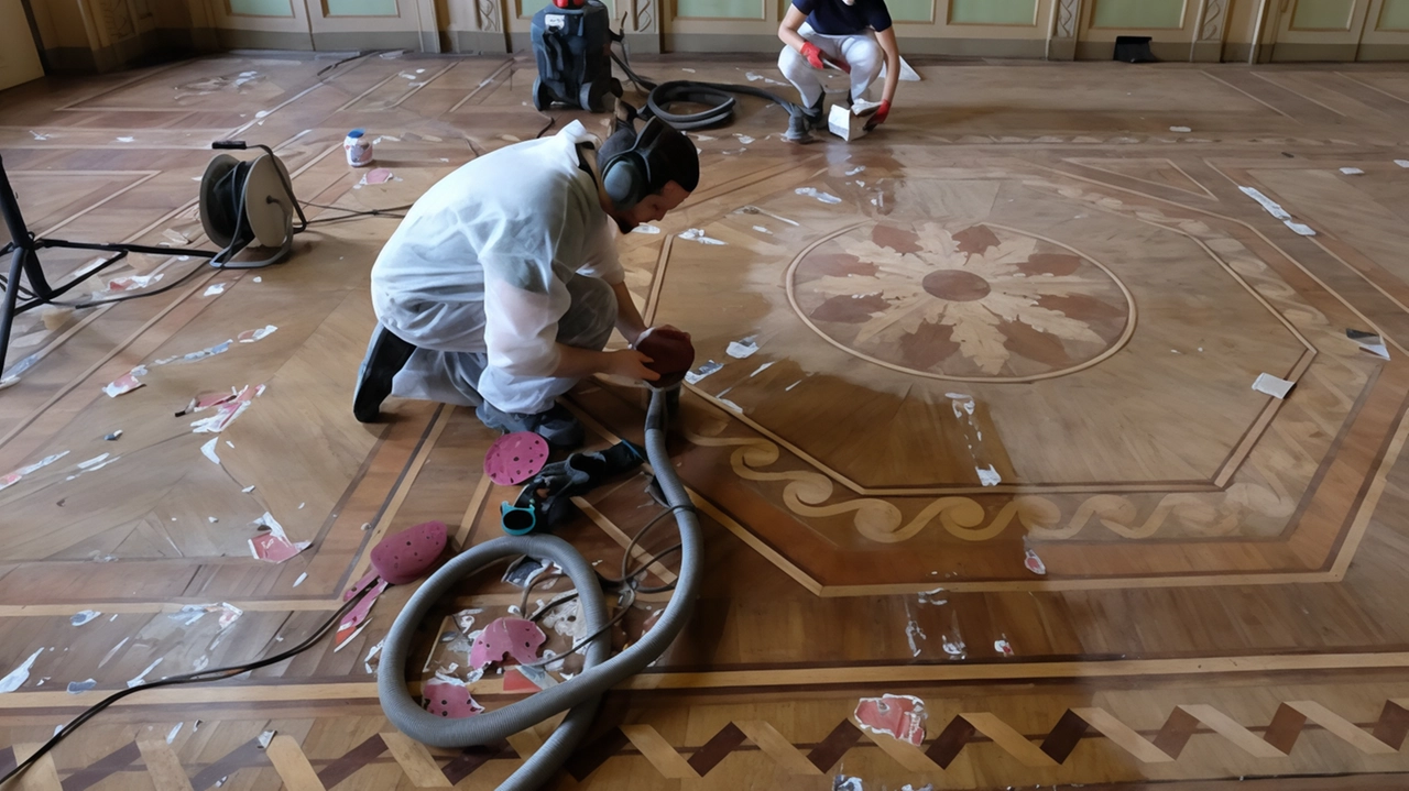 I restauratori metteranno mano a 244 metri quadrati di pavimento tra le sale degli Arazzi, del Trono e degli Uccelli I restauratori metteranno mano a 244 metri quadrati di pavimento tra le sale degli Arazzi, del Trono e degli Uccelli