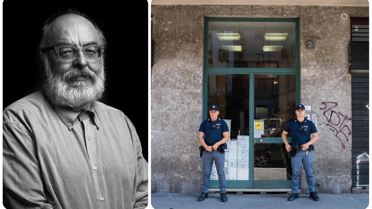 Lo studio di Maurizio Rebuzzini (sinistra) al piano terra di via Zuretti 2/A a Milano