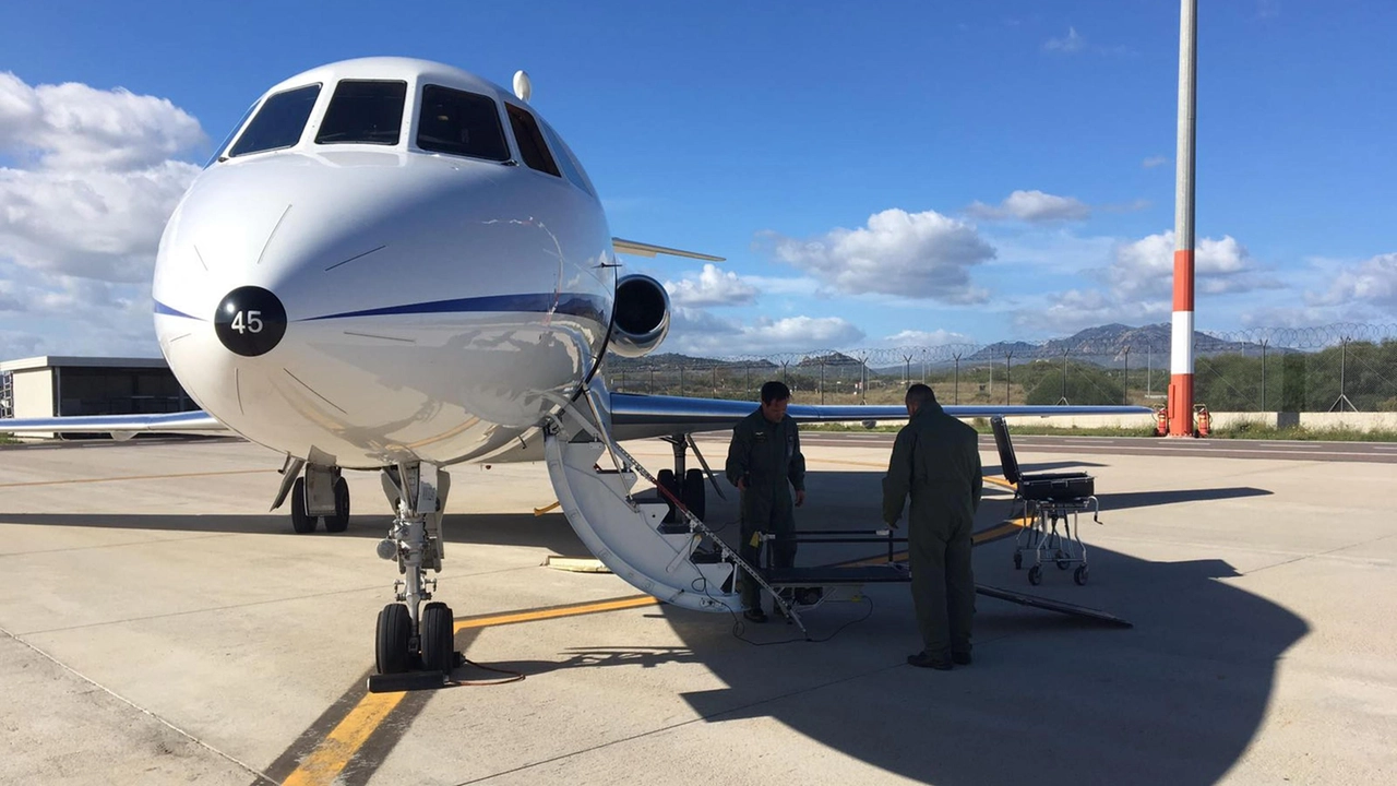 Un velivolo dell'Aeronautica Militare utilizzato per i "voli-ambulanza"