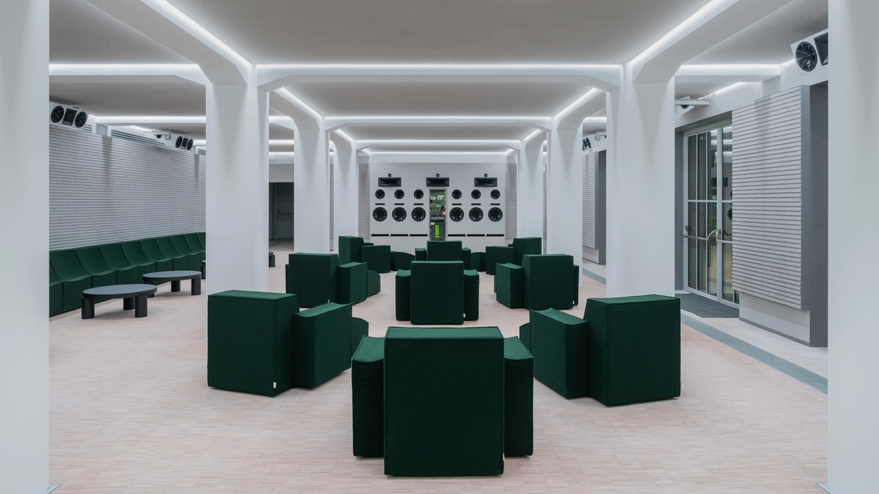 Triennale Milano presenta Voce, un nuovo spazio dedicato alla musica e al suono, una cassa armonica adattabile e polifunzionale, con eccezionali doti acustiche e illuminotecniche (Foto Delfino Sisto Legnani)